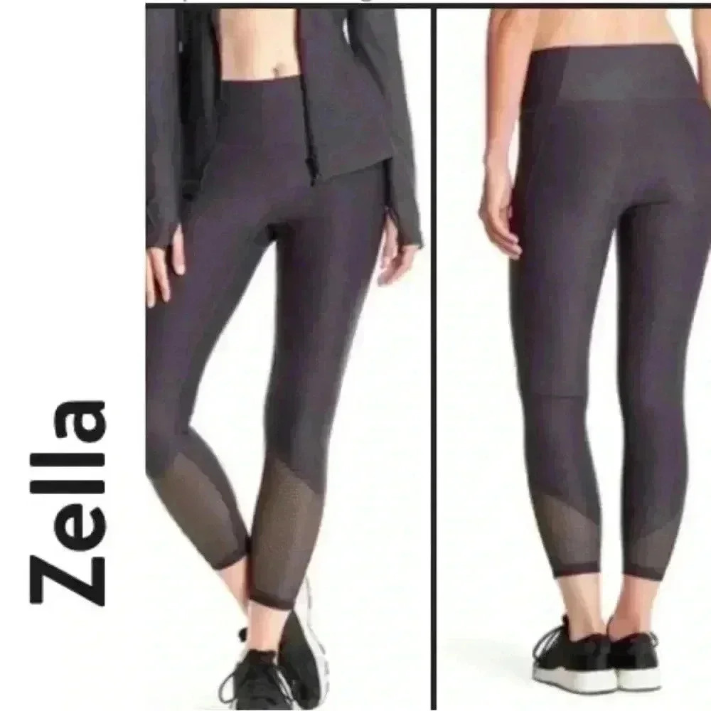 Zella Long Leggings with Mesh Leg Design‎